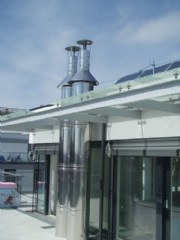 Beispiel für Edelstahlkamine für Kaminsanierung in